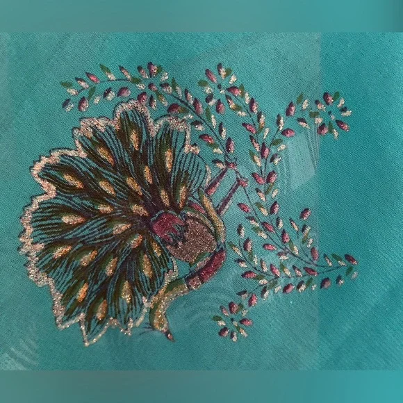 Crepe sari wrap skirt, never worn - Picture 4 of 5